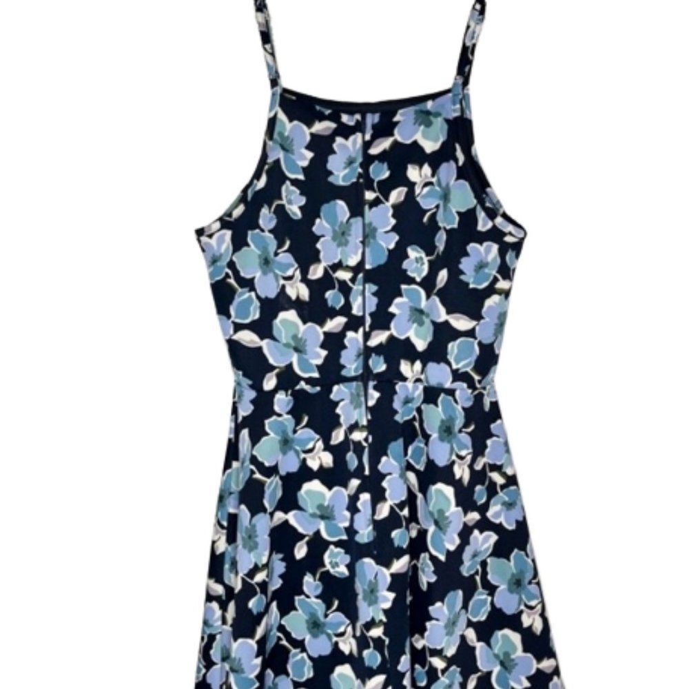 Altar'd State Ponte Floral Mini Skater Sundress - Blues - L - Picture 6 of 8